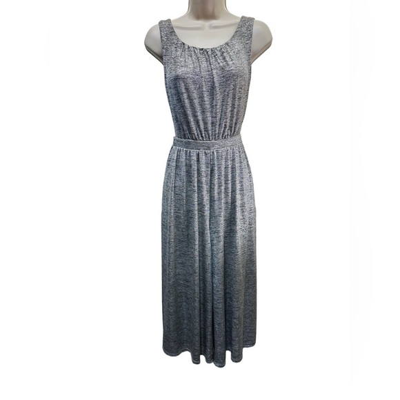 Anthropologie Meadow Rue Womens Alchemist Jumpsuit Metallic Silver Stretch - Picture 7 of 13